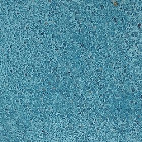 SGM — Diamond Brite Jewels® — Paraiba. Square chip of Paraiba pool finish, varying shades of teal aggregate with mixed in on a green tone cement base.